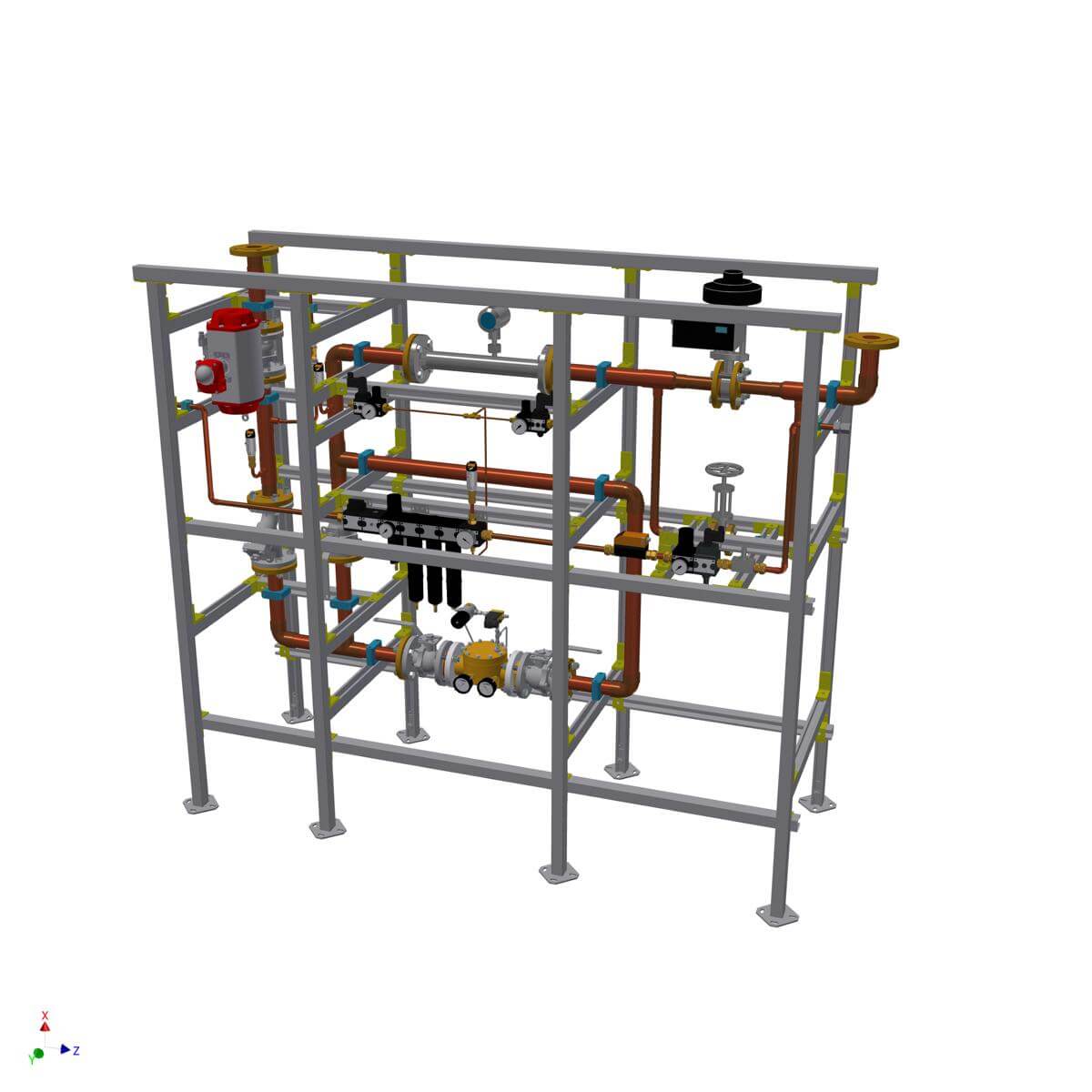 Control system for 600 Nm³/h oxygen to supply a burner on a cement rotary kiln