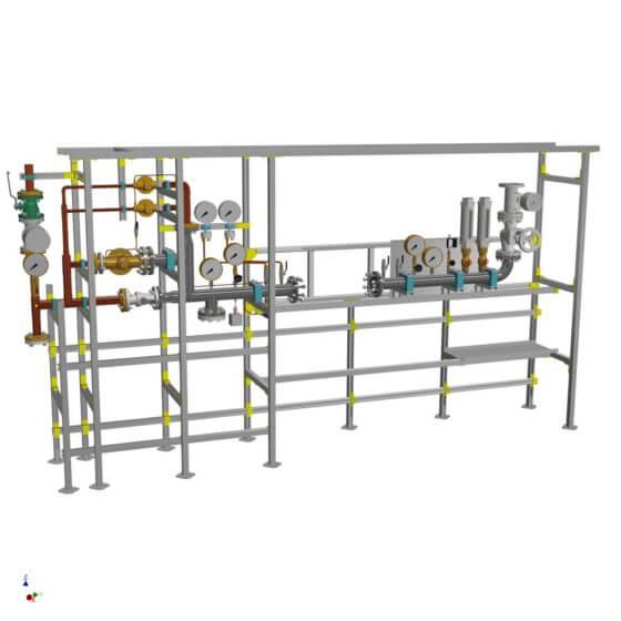 Test stand for valve tests with PLC-controlled recording and monitoring for a flow of up to 700 Nm³/h at 10 bar