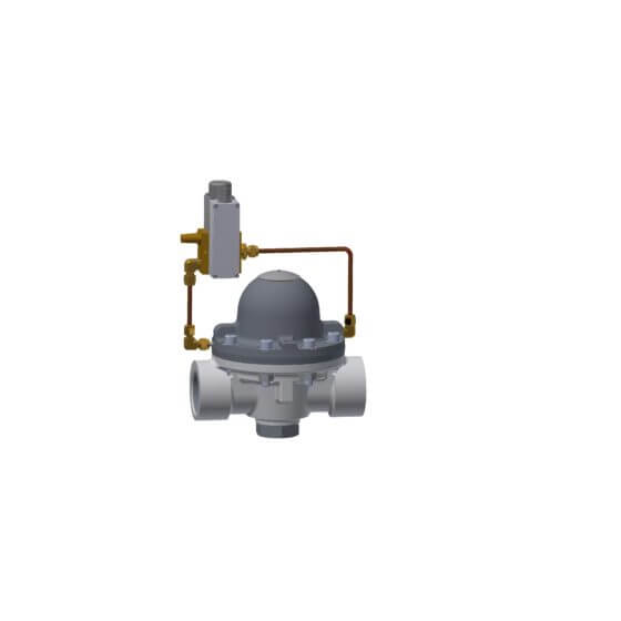 Régulateur de pression à dôme télécommandable avec régulateur de pression pilote contrôlable électroniquement par LT GASETECHNIK